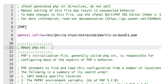 PHP.ini File